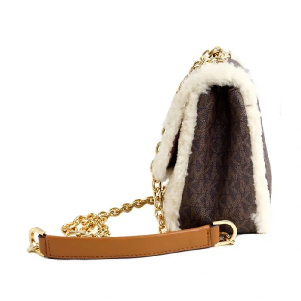 MICHAEL Michael Kors‎ Brown and Cream Quilted Shoulder Bag